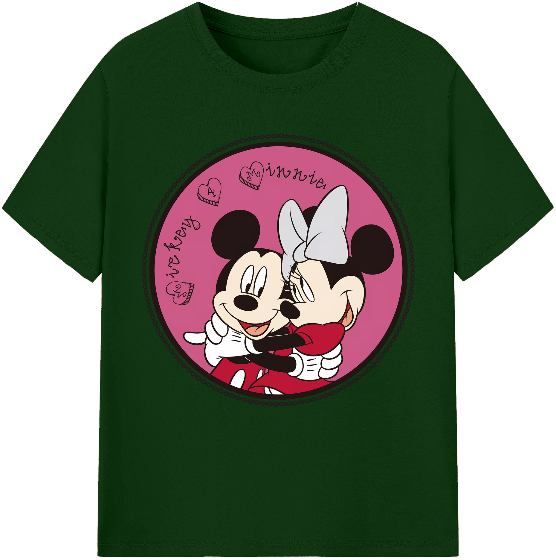 （画像用） ミッキーマウス Mickey Mouse 綿100％半袖Tシャツ（フロントプリント）